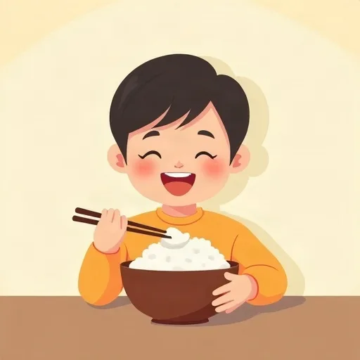 Hình minh hoạ nghĩa của chữ 吃
